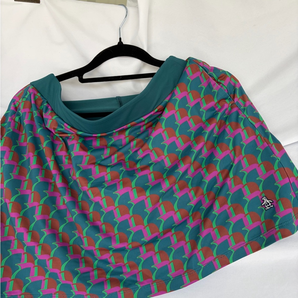 Original Penguin Teal Athletic Shorts with Logo
